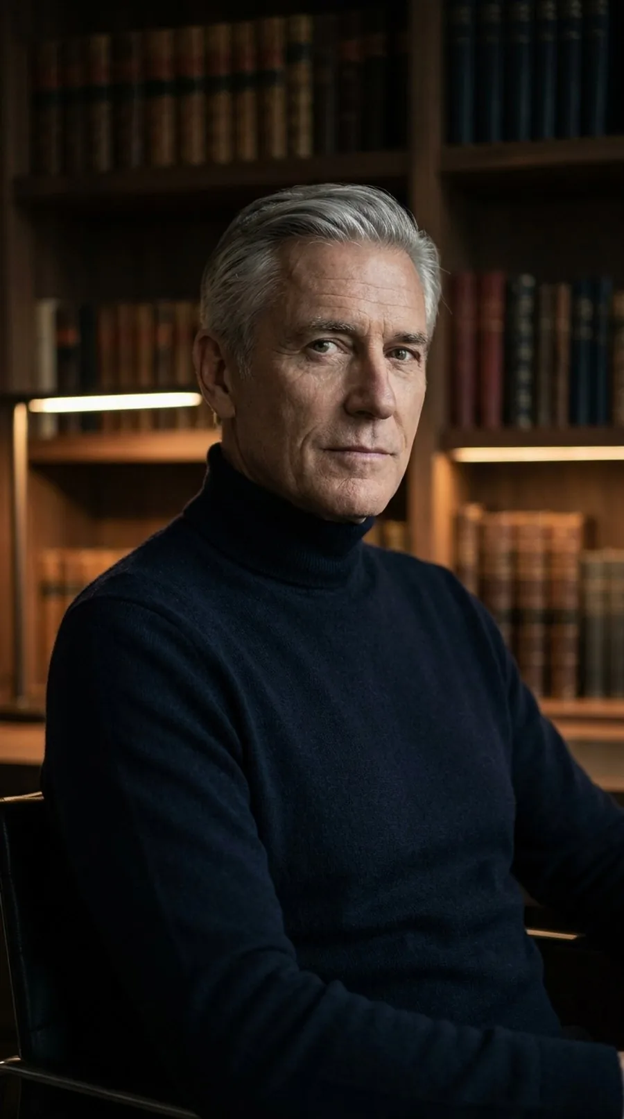 Arthur Vance, host of UNFOG, in a dark study